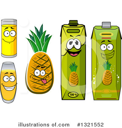 Pineapple Juice Clipart #1321552 by Vector Tradition SM