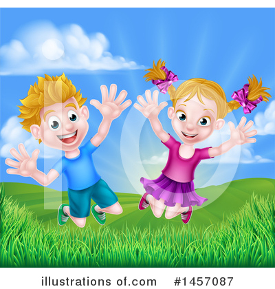 Royalty-Free (RF) Jumping Clipart Illustration by AtStockIllustration - Stock Sample #1457087