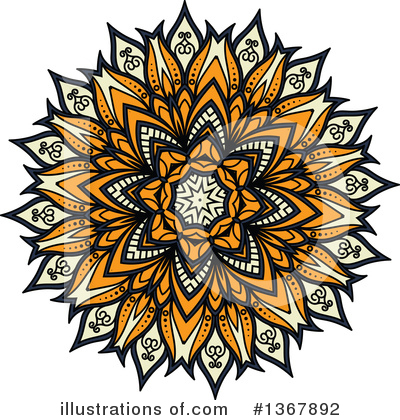 Royalty-Free (RF) Kaleidoscope Flower Clipart Illustration by Vector Tradition SM - Stock Sample #1367892
