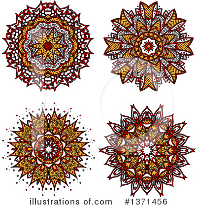 Royalty-Free (RF) Kaleidoscope Flower Clipart Illustration by Vector Tradition SM - Stock Sample #1371456