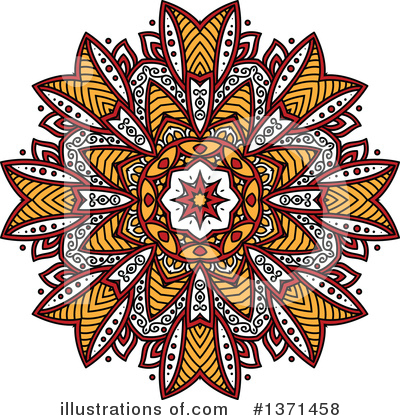 Royalty-Free (RF) Kaleidoscope Flower Clipart Illustration by Vector Tradition SM - Stock Sample #1371458