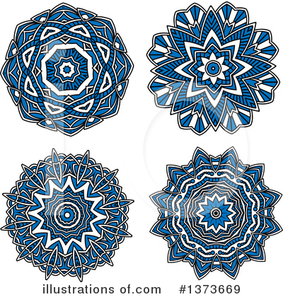 Royalty-Free (RF) Kaleidoscope Flower Clipart Illustration by Vector Tradition SM - Stock Sample #1373669