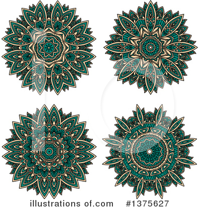 Royalty-Free (RF) Kaleidoscope Flower Clipart Illustration by Vector Tradition SM - Stock Sample #1375627