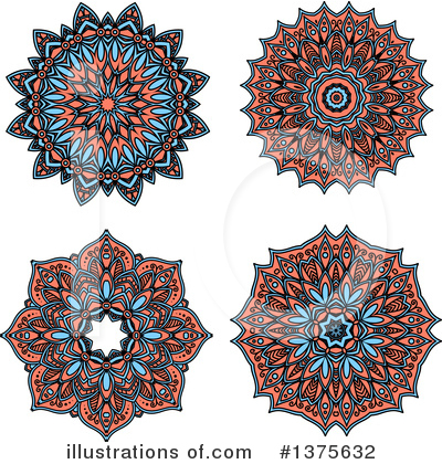 Royalty-Free (RF) Kaleidoscope Flower Clipart Illustration by Vector Tradition SM - Stock Sample #1375632