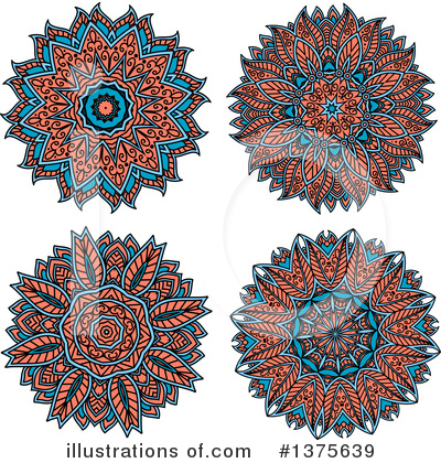 Royalty-Free (RF) Kaleidoscope Flower Clipart Illustration by Vector Tradition SM - Stock Sample #1375639