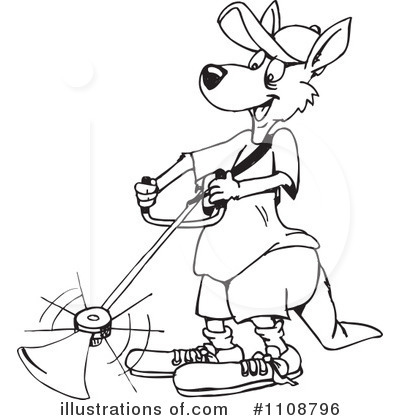 Royalty-Free (RF) Kangaroo Clipart Illustration by Dennis Holmes Designs - Stock Sample #1108796