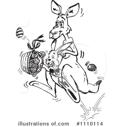 Royalty-Free (RF) Kangaroo Clipart Illustration by Dennis Holmes Designs - Stock Sample #1110114