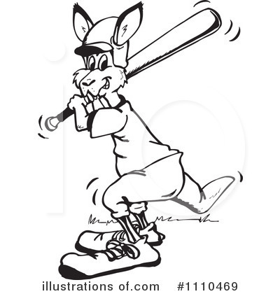 Royalty-Free (RF) Kangaroo Clipart Illustration by Dennis Holmes Designs - Stock Sample #1110469