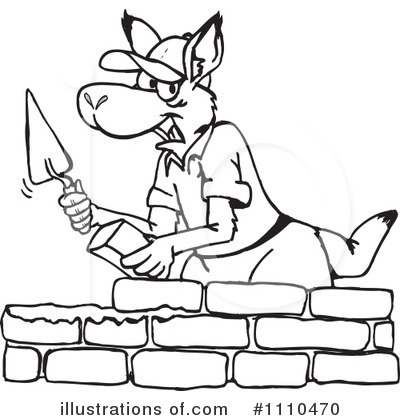Royalty-Free (RF) Kangaroo Clipart Illustration by Dennis Holmes Designs - Stock Sample #1110470