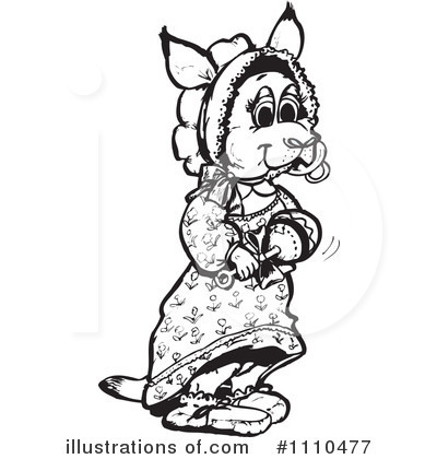 Royalty-Free (RF) Kangaroo Clipart Illustration by Dennis Holmes Designs - Stock Sample #1110477