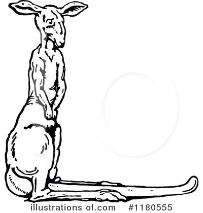 Royalty-Free (RF) Kangaroo Clipart Illustration by Prawny Vintage - Stock Sample #1180555