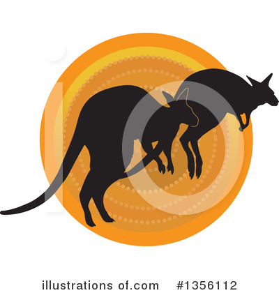 Kangaroo Clipart #1356112 by Maria Bell