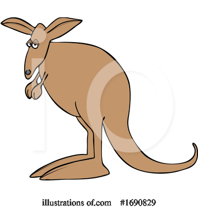 Royalty-Free (RF) Kangaroo Clipart Illustration by djart - Stock Sample #1690829