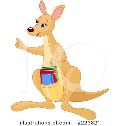 Royalty-Free (RF) Kangaroo Clipart Illustration by Pushkin - Stock Sample #223821