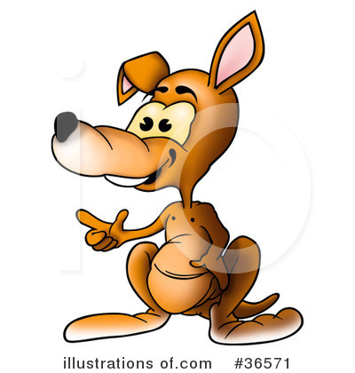 Royalty-Free (RF) Kangaroo Clipart Illustration by dero - Stock Sample #36571