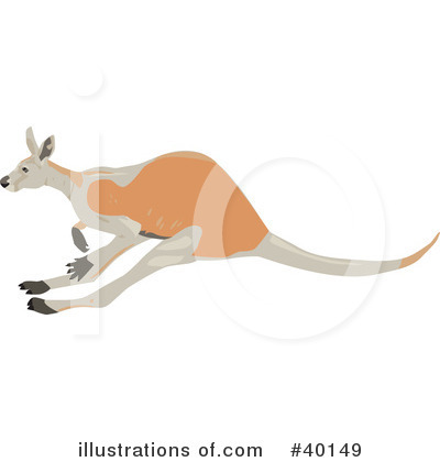 Royalty-Free (RF) Kangaroo Clipart Illustration by Dennis Holmes Designs - Stock Sample #40149