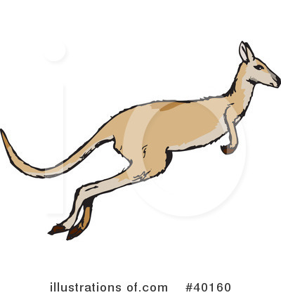 Royalty-Free (RF) Kangaroo Clipart Illustration by Dennis Holmes Designs - Stock Sample #40160