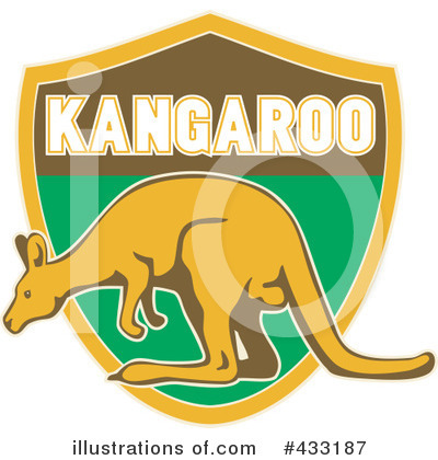 Royalty-Free (RF) Kangaroo Clipart Illustration by patrimonio - Stock Sample #433187