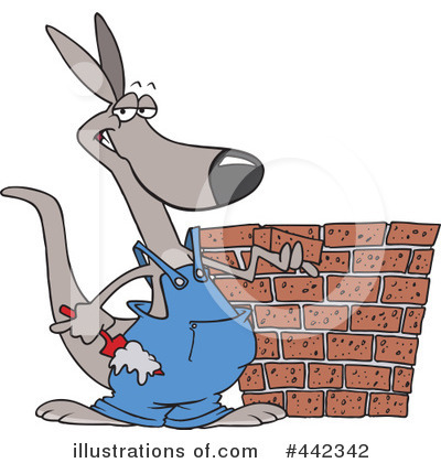 Royalty-Free (RF) Kangaroo Clipart Illustration by toonaday - Stock Sample #442342