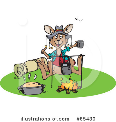 Royalty-Free (RF) Kangaroo Clipart Illustration by Dennis Holmes Designs - Stock Sample #65430