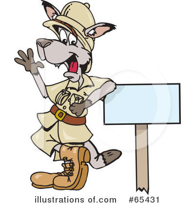 Royalty-Free (RF) Kangaroo Clipart Illustration by Dennis Holmes Designs - Stock Sample #65431