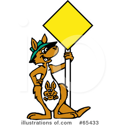 Royalty-Free (RF) Kangaroo Clipart Illustration by Dennis Holmes Designs - Stock Sample #65433