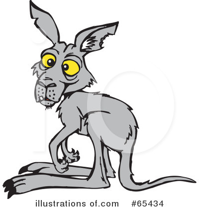 Royalty-Free (RF) Kangaroo Clipart Illustration by Dennis Holmes Designs - Stock Sample #65434