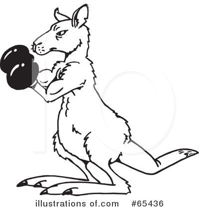 Royalty-Free (RF) Kangaroo Clipart Illustration by Dennis Holmes Designs - Stock Sample #65436