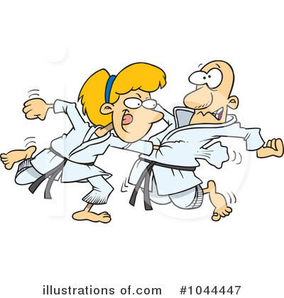 Royalty-Free (RF) Karate Clipart Illustration by toonaday - Stock Sample #1044447