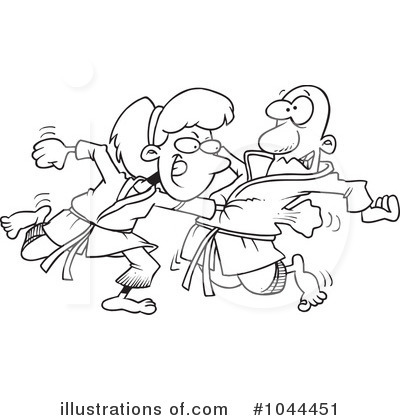 Royalty-Free (RF) Karate Clipart Illustration by toonaday - Stock Sample #1044451