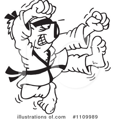 Karate Clipart #1109989 by Dennis Holmes Designs