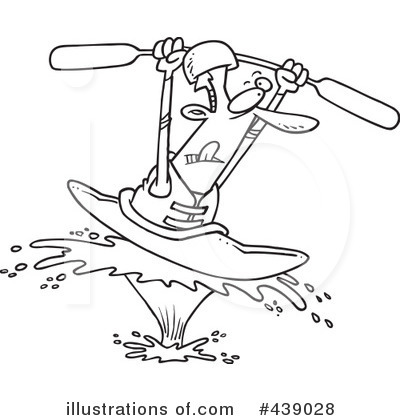 Royalty-Free (RF) Kayaking Clipart Illustration by toonaday - Stock Sample #439028
