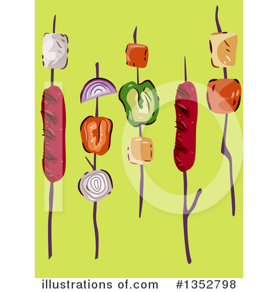 Kebab Clipart #1352798 by BNP Design Studio