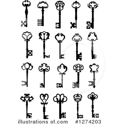 Royalty-Free (RF) Key Clipart Illustration by Vector Tradition SM - Stock Sample #1274203