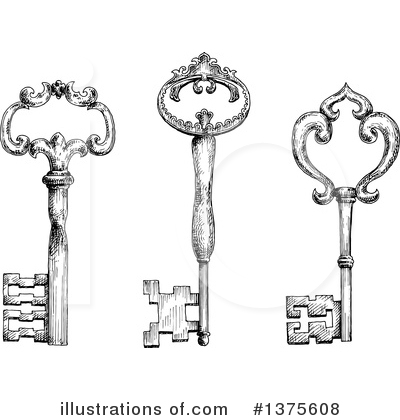 Royalty-Free (RF) Key Clipart Illustration by Vector Tradition SM - Stock Sample #1375608