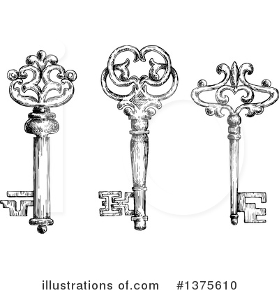 Royalty-Free (RF) Key Clipart Illustration by Vector Tradition SM - Stock Sample #1375610