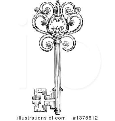 Royalty-Free (RF) Key Clipart Illustration by Vector Tradition SM - Stock Sample #1375612