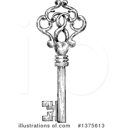 Royalty-Free (RF) Key Clipart Illustration by Vector Tradition SM - Stock Sample #1375613