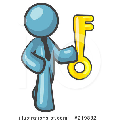 Royalty-Free (RF) Key Clipart Illustration by Leo Blanchette - Stock Sample #219882