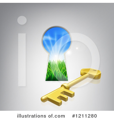 Royalty-Free (RF) Key Hole Clipart Illustration by AtStockIllustration - Stock Sample #1211280
