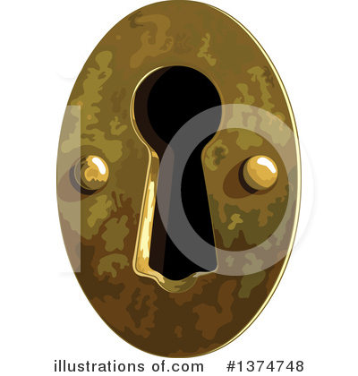 Royalty-Free (RF) Key Hole Clipart Illustration by Pushkin - Stock Sample #1374748