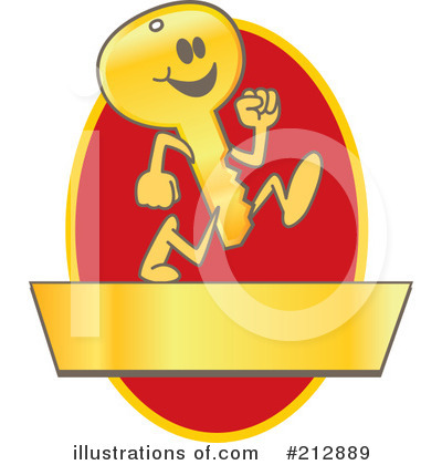 Royalty-Free (RF) Key Mascot Clipart Illustration by Mascot Junction - Stock Sample #212889