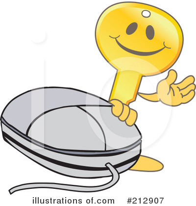 Key Mascot Clipart #212907 by Mascot Junction