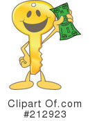 Key Mascot Clipart #212923 by Mascot Junction