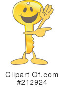 Key Mascot Clipart #212924 by Mascot Junction