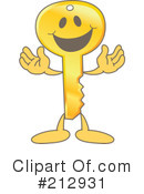 Key Mascot Clipart #212931 by Mascot Junction