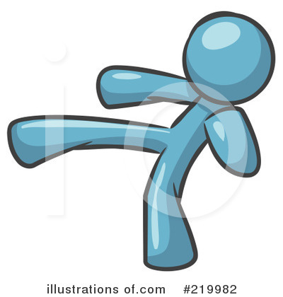 Royalty-Free (RF) Kicking Clipart Illustration by Leo Blanchette - Stock Sample #219982