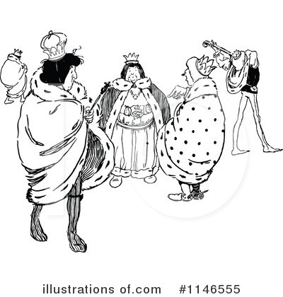 Royalty-Free (RF) King Clipart Illustration by Prawny Vintage - Stock Sample #1146555