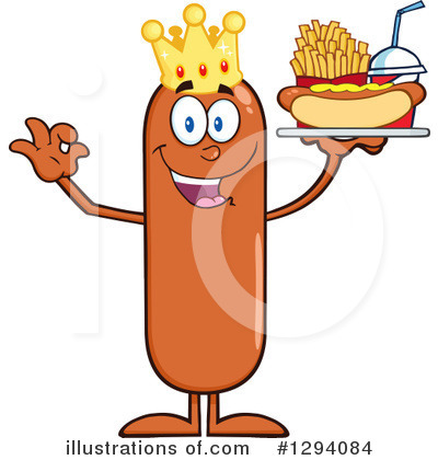 King Sausage Clipart #1294084 by Hit Toon