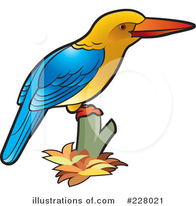 Royalty-Free (RF) Kingfisher Clipart Illustration by Lal Perera - Stock Sample #228021